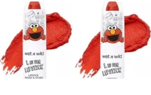 Wet n Wild 2er-Pack Sesamstraße L ist für Lippenstift Kichern Lippenstift ELMO - Bild 1 von 5