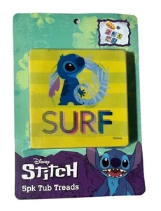 New Disney Stitch 5pk Anti-Slip Tub Treads For Bathtub - Picture 1 of 2