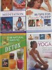 A Selection Of 4 Wellbeing Books -  Peaceful Sleep - Yoga - Detox - Meditation