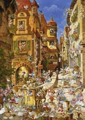Heye 1000pc Romantic Town By Day - image 1 of 1
