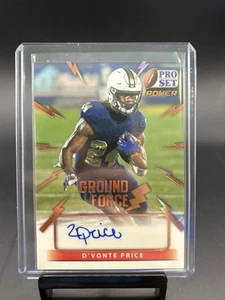 D'Vonte Price Leaf Pro Set Power Ground Force Bronze Autograph Card 2021 #GFDP1 - Picture 1 of 2