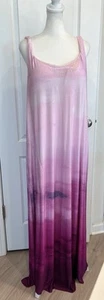 SOMA WEEKEND Twisted Strap Shelf Bra Maxi Dress XL Ombré Flowy Boho Beach Casual - Imagen 1 de 18