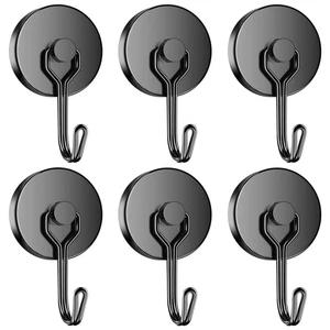 Confezione 6 Ganci Girevoli Magnetici 110Lbs Per Cabina Crociera Nave Frigorifero Garage - Foto 1 di 8