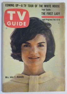 Chicago Feb 10 1962 TV Guide JACKIE KENNEDY Amanda Blake GUNSMOKE Route 66 - Picture 1 of 3