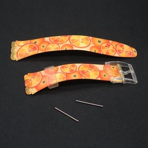 Original Swatch Orange Motiv Kunststoff Uhrenarmband Armbänder - Bild 1 von 4