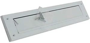 White Letter Box Draught Excluder with Cover Flap - Picture 1 of 12