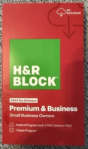 H&R Block Tax Software Premium & Business 2024 PC ONLY - Picture 1 of 2