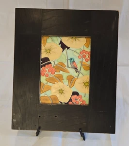 Motawi Tileworks Hummingbird Bone pottery tile 6x8 tile Great Condition Framed - Picture 1 of 11