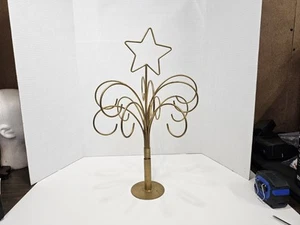 Vtg Metal Ornament Display Tree Stand Holder Hanger With Star - Picture 1 of 8