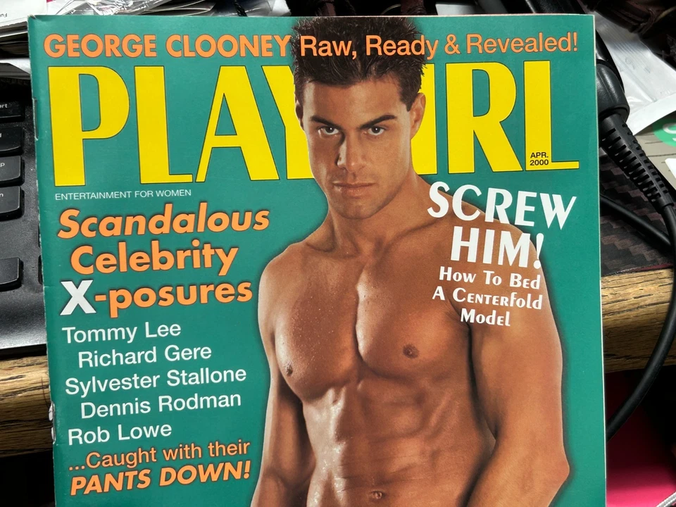 Playgirl Magazine, APRIL 2000.  George Clooney Interview. Peter Gyore - Image 1 of 4