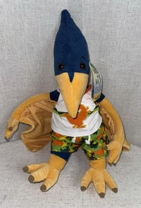 NEW Build a Bear Dino Blue Pteranodon 20” Flying Dinosaur Plush w outfit Tags - Picture 1 of 6
