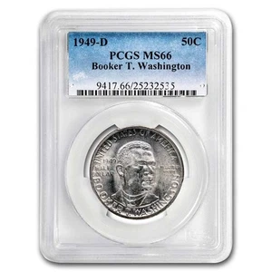 1949-D Booker T. Washington Half Comm MS-66 PCGS - Picture 1 of 3