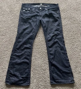 True Religion Boot Cut Jeans Herren 42 schwarz Bootcut Pattentasche dunkel - Bild 1 von 10