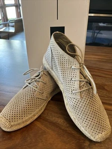 Dolce Vita Booties Trilby Chukka Perforated Suede Shoe Espadrilles Taupe 8 1/2 - Picture 1 of 8
