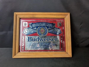 Espejo Budweiser vintage enmarcado 11x14 - Imagen 1 de 5