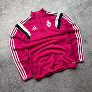 Real Madrid 2014 2015 Fußball Fußball 1/4 Reißverschluss Sweatshirt Adidas F84292 Größe M HERREN - Bild 1 von 14