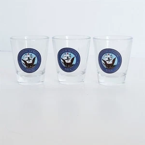 US Navy Department of Defense Shot Glasses Set of 3 - Picture 1 of 5