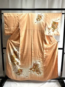 Vintage japanischer Seidenkimono - schöner Kimono Morgenmantel mit schönen Motiven - Bild 1 von 9