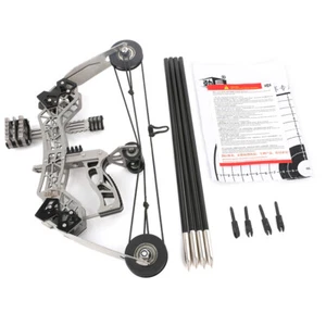 10" Mini Compound Bow Kit Arrows Target Pocket Bow 12lbs Archery Shooting Gift - Picture 1 of 19