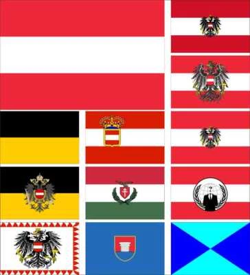 Austria Flag Habsburg Archduchy State DDSG Anonymous Armed Forces Yeniche War - Image 1 of 4