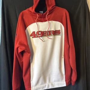 49ers hoodie reebok NFL White And Red - Picture 1 of 8