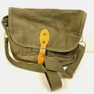 Soctchline Military Green Canvas Messenger Shoulder Magazine Crossbody Bag - Picture 1 of 3