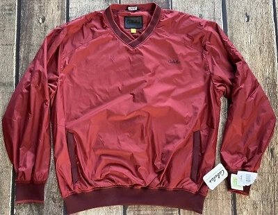 CABELAS V-NECK PULLOVER JACKET RED MENS SIZE XL TALL XLT NEW NWD SPOT - Image 1 of 4