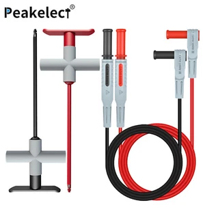 Peakelect Multimeter Test Lead 4mm Banana Plug with Wire Piercing Puncture Probe - Picture 1 of 6
