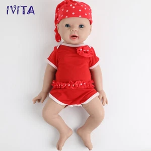 IVITA 20"" Silicona Reaslista Bebé Niña Recién Nacida Muñeca Silicona Regalo de Navidad - Imagen 1 de 12
