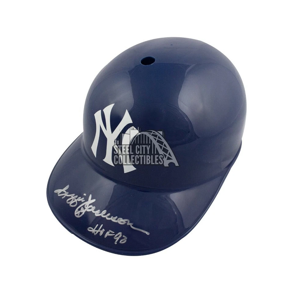 Reggie Jackson HOF 93 Autograph Yankees F/S Souvenir Replica Batting Helmet JSA - Image 1 of 1
