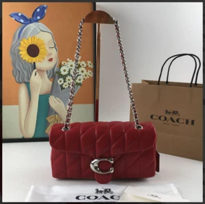 COACH CP150 Tabby 26 Quilted Shoulder Bag Leather Wine red Ruby Outlet New - Picture 1 of 9