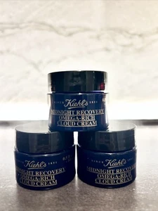 3x Kiehl's Midnight Recovery Omega Rich Cloud Face Cream 0.5 oz / 14 mL Lot of 3 - Picture 1 of 3