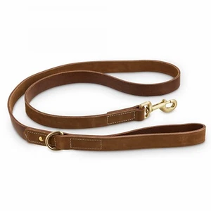 Bond & Co. 5ft Tan Size L Leather Leash leather Offers A Lifetime Of Durability - Picture 1 of 6