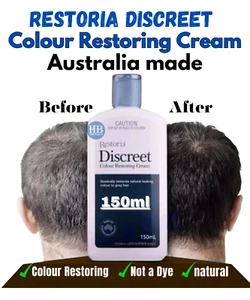Restoria Discreet Cream Colour restoring cream All Hair Types Treatment 150ml - Picture 1 of 6