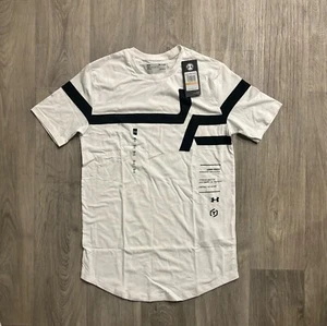 Under Armour short Sleeve Crew Neck White/Black Mens T-Shirt SMALL NWT - Picture 1 of 2
