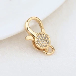 2PCS Locket Bracelet Connector Clasps Rhinestone Clasp Connectors Womens Jewelry - Picture 1 of 12