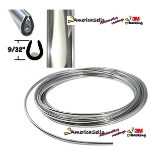 Moldura de borde de puerta cromada 50' Dodge Jeep Chrysler Ram moldura protectora - Imagen 1 de 4
