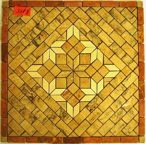 Naturstein Rosone Antik Mosaik Marmor Fliese 60x60 R175 Expressversand - Bild 1 von 2