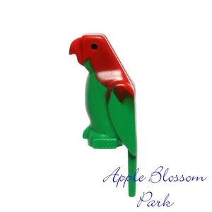 NUEVO Lego Minifigura Rojo Verde LORO -Pirata Capitán Minifigura Mascota Pájaro 6243 10218 - Imagen 1 de 2