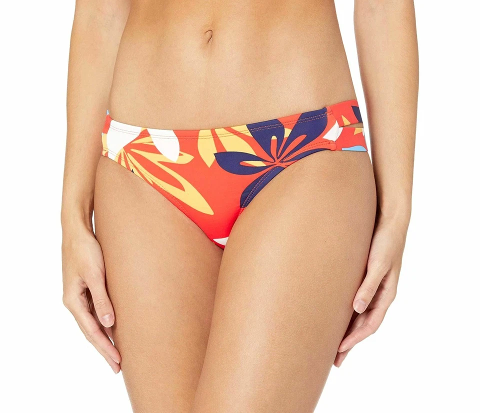 $115 Hobie Mujer Naranja Floral Fruncido Cheeky Hipster Bikini Parte Inferior de Natación Talla M Foto 1 de 1