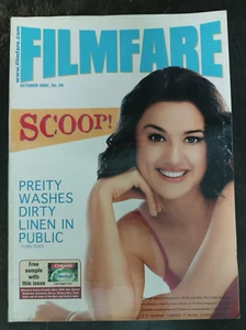 INDIA FILM MAGAZINE FILMFARE OCT 2002 PRIETY, SUNNY, AMITABH, SUSHMITA, RAVEENA - Picture 1 of 15