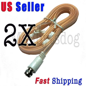 2X FM Dipole Indoor Antenna HD Radio Male F Connector T Shaped US Seller - Picture 1 of 8