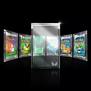 ARK-BLAZE Pokemon Yugioh MTG Cards Booster Pack Clear Magnetic Acrylic Case - Bild 1 von 12