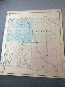 Mapa de Roe & Colby Maine 1877, Timberland, St. Croix Lake ~ PROPIETARIOS LISTADOS - Imagen 1 de 8