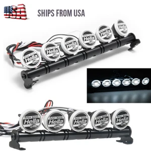 Metal Roof SPOT Light Bar 5/6 LEDs For TRX-4 SCX10 D90 Wraith 1:10 RC Crawler US - Picture 1 of 16