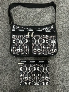 LeSportsac Everyday Arbor Nylon Crossbody Bag Zippered Pockets Adjustable Strap - Picture 1 of 18