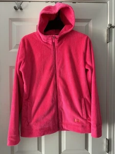 Under Armour - Storm NWOT -Coldgear Fuzzy Full Zip Hooded Jacket YXL - Hot PINK - Picture 1 of 6