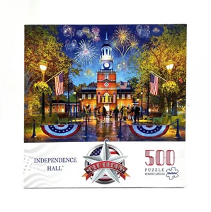 PUZ087-Jigsaw Puzzle Independence Hall 500 pieces July 4th - Foto 1 di 2