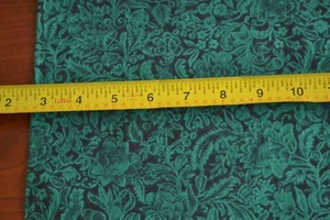 12" Long, Green Floral on Black Quilt Cotton, RJR/Jinny Beyer/Pacific Rim, P9767 - Picture 1 of 6