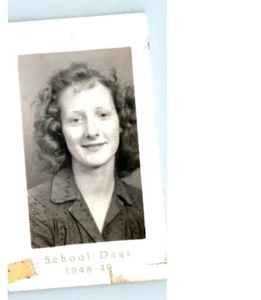 Vintage Foto 1948-1949, Schulbild Mädchen, 2 x 1,5, schwarz weiß - Bild 1 von 2